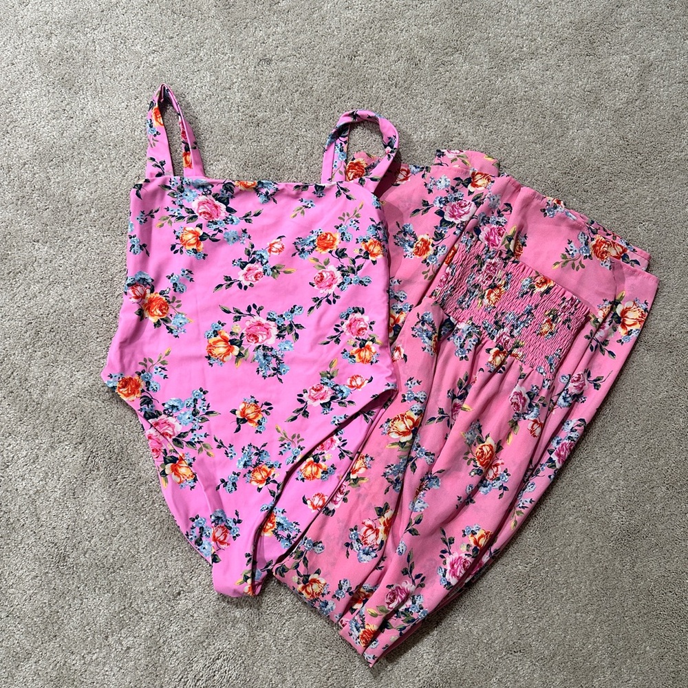 Buddy Love Pink Floral One Piece Swimsuit